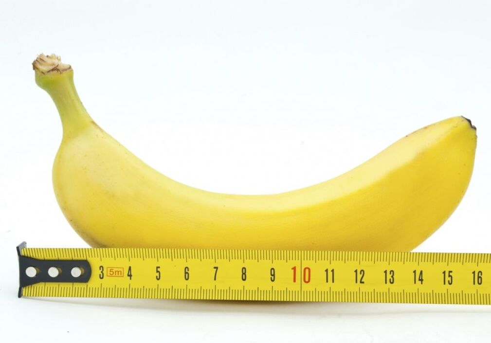 Banānu mērīšana simbolizē dzimumlocekļa mērīšanu pēc paplašināšanas operācijas